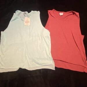 Exist Mint Green And Rust Sleeveless Tops